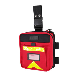 Kit de Escuadrón Bolsa de Pierna para Equipo de Rescate Bombero Brigada Primeros Auxilios Bolsa Médica Herramienta Bolsa Modular Nylon Poliéster Rojo Unisex CR - Product Image 1