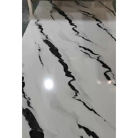 Panneau mural en PVC brillant 1220x2440mm 3mm 2mm, feuille de marbre UV, économies de coûts pour la décoration intérieure