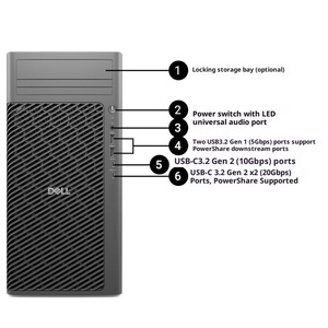 Настраиваемый новый рабочий компьютер (ПК) Intel Core Ultra 5-235/Ultra 7-265 Dell Pro Max T2 Tower - Product Image 2