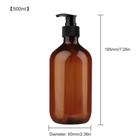 Bouteille pulvérisateur en plastique PET ambré de 500 ml pour emballage cosmétique liquide