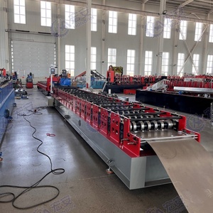 453 Angle Chi Colored Steel Roof <b>Tile</b> Roll Forming Machine Automatic High Productivity - Product Image 2