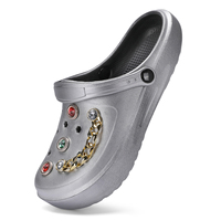 Mules de jardin en EVA pour femme, tendance, à prix abordable, avec plateforme plate et joli design décoratif