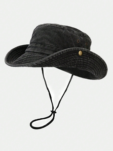 OEM Vente en gros de chapeaux au design de haute qualité Chapeau seau en jean réversible avec logo personnalisé brodé et imprimé Chapeau en jean pour hommes - Product Image 3