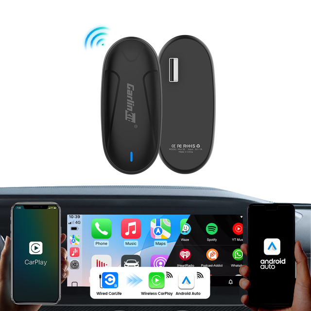 New Carlinkit Car Play Dongle Usb Baidu Radio Wifi Wireless Android Auto Car Smart Streaming Box Android Wired Carplay Carlife