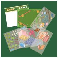 My private farm DIY 3D Miniature World Autocollants de scène, vente en gros d'autocollants de scène 3D, cadeaux pour les enfants