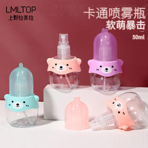 Lmltop Flacon pulvérisateur de dessin animé 50 ml, hydratant, distributeur cosmétique portable de voyage pour le visage, adultes, en silicone PETPP - Product Image 1