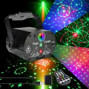 Диджейская сценическая Вечеринка огни/звуковая активация RGB светодиодный стробоскоп лазерные огни с дистанционным управлением