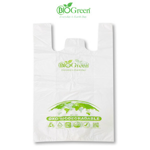 Sac de courses et sac T-shirt biodégradable à 100 %, personnalisé, impression offset, technologie D2W, biodégradable OXO - Product Image 3