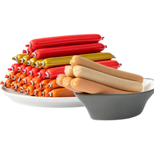 מזון לחיות מחמד סיני OEM ODM במחיר נמוך, נקניק בשר עשיר בחלבון ודל שומן לכלבים וחתולים, ארוז בשקיות. - Product Image 2