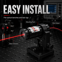 Module laser rouge ZhonNa 100mW, portable, pour DJ, éclairage de scène, KTV, bar, 3-5V, coque en aluminium, équipement laser, pièces et accessoires RGB