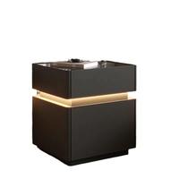 Ensembles de meubles de chambre à coucher haut de gamme, table de chevet intelligente avec station de recharge sans fil et lumière pour lit intelligent.