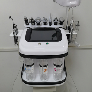 เครื่องมือดูแลผิวหน้าไฮเอนด์ 8 in 1 H2O2 พร้อมหัวนวดน้ำแข็ง บำรุงผิว ลดเลือนริ้วรอย ปลั๊กแบบ US - Product Image 4