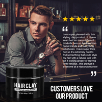 Cire coiffante mate pour hommes, fixation forte, sans fibres, texture crème, pour salon professionnel, marque privée OEM ODM