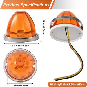Projecteur LED Super Lumineux, Feu de Position Latéral, Lampe Stroboscopique d'Avertissement pour Remorque, Caravane, SUV, Fourgonnette, Camion - Product Image 6