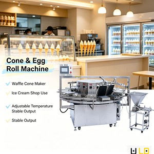 Machine automatique anti-poussière pour <span class=keywords><strong>la</strong></span> fabrication de cornets de gaufres à <span class=keywords><strong>la</strong></span> <span class=keywords><strong>vanille</strong></span>, facile à utiliser, taille moyenne, pour <span class=keywords><strong>la</strong></span> production de snacks, en acier inoxydable 304 - Product Image 5