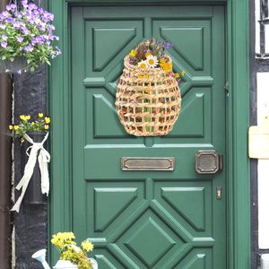 Ecoka Wholesale Rattan Rectangle Rustic Eco-Friendly Hanging <b>Basket</b> with Handle Multi-Purpose <b>Storage</b> for <b>Wall</b> Decor - Product Image 6