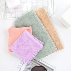 Jingjing Towels Absorbent Small Square Towel 25x25cm Coral Fleece For Cleaning Household Use - Product Image 3