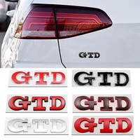 Autocollant en métal 3D pour logo de voiture GTD, lettres adhésives, emblème GTD pour Volkswagen VW Golf POLO Golf 4 5 6 MK4 MK5 MK6 Accessoires