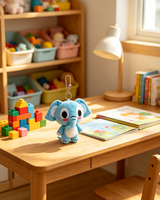 Porte-clés en peluche personnalisé, éléphant mignon de dessin animé, animal en peluche pour cadeaux promotionnels, fabrication OEM ODM, conception personnalisée de porte-clés en peluche