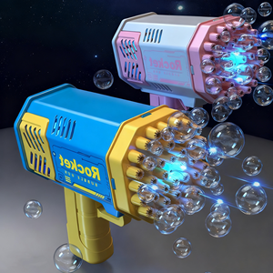 Лидер продаж, мыльные пистолеты, электрическая машина для мыла, детские летние наружные игрушки с 40 отверстиями, автоматическая пузырьковая игрушка - Product Image 1