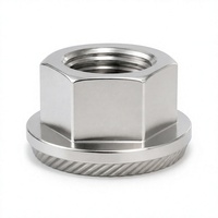 Vis à bride hexagonale anti-desserrage en acier inoxydable 304, finition lisse, dentée, filetage à droite, hauteur 8 mm, norme GB6177 M3-M12