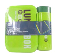 Groothandel BPA-vrije lunchbox waterfles set lekvrij met gespsluiting Bento box kinderen school kantoor aangepaste kleur
