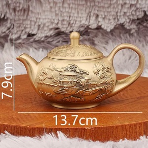 Personnalisez les sculptures en cuivre de diverses formes et les ornements de théière Dragon et <span class=keywords><strong>Phoenix</strong></span> en laiton. - Product Image 6