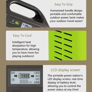 Portable 300W Pure Sine Wave Power Station 256WH Capacity 110V LiFE PO4 Inverter MPPT RV Port Home Car Use UPS Solar Generator - Product Image 2