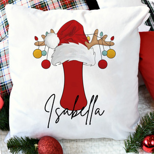 Federa Natalizia Personalizzata <span class=keywords><strong>con</strong></span> Nome, Copricuscino Decorativo per Feste di Natale, Regalo di Natale per Bambini, Famiglia e Amici - Product Image 5