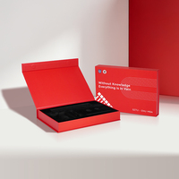 Boîte à diplôme de luxe rouge personnalisée en carton rigide avec fermeture magnétique pour certificat d'admission universitaire et diplôme de remise des diplômes