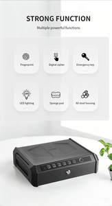 Caja Fuerte de Seguridad <span class=keywords><strong>para</strong></span> Armas de Fuego con Teclado Digital y Cerradura de Llave - Acceso Rápido <span class=keywords><strong>para</strong></span> el <span class=keywords><strong>Hogar</strong></span> y Junto a la Cama - Product Image 4