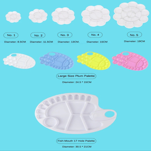 1 <span class=keywords><strong>palette</strong></span> <span class=keywords><strong>de</strong></span> couleurs pour <span class=keywords><strong>peinture</strong></span> artistique motif fleur <span class=keywords><strong>de</strong></span> prunier, seau à pinceaux, plusieurs spécifications et couleurs disponibles - Product Image 2