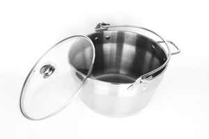 9L Stainless Steel <strong>Jam</strong> <strong>Pans</strong> 30cm Maslin <strong>Pan</strong> with Glass Lid - Product Image 6