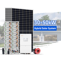 Sistem Surya Hibrida Solis 50kW Lengkap, Sistem Surya Tegangan Tinggi 3 Fasa 380v, Sistem Penyimpanan Energi Surya Solis 30kW 40kW 50kW