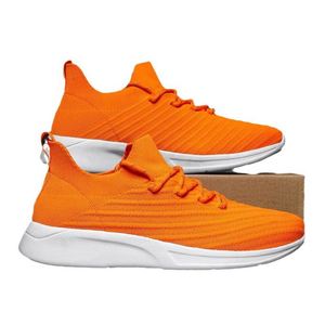 Black <b>Orange</b> Green Fashion Design Soft Lightweight Waterproof Customized Logo New Style Walking <b>Shoes</b> Casual <b>Shoes</b> for <b>Men</b> - Product Image 1