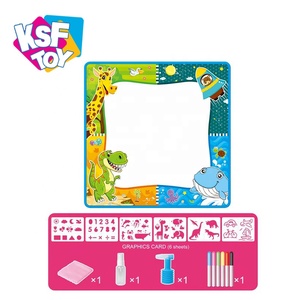 <span class=keywords><strong>2</strong></span> in 1 erasable large water painting doodle mat educational aqua drawing mat with graphics card - Product Image 2