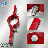 Collier de serrage UTT50 UL FM CE, en acier au carbone galvanisé à chaud, pour support de tuyau d'arrosage vertical de 1/2 à 8 pouces