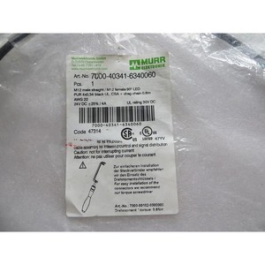 Cable Murr 7000-40341-6340060 M12 0.6m PUR I O con Luz, 4 Pines, 4 Orificios para Ingeniería Eléctrica - Product Image 3