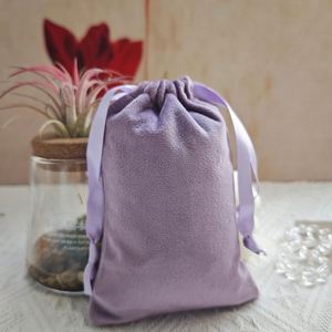 Pochette en velours personnalisée avec logo pour bijoux, petits dés, boucles d'oreilles, bracelets, colliers, cadeaux, sac à cordon en velours pour bijoux - Product Image 1