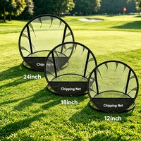 Lot de 3 filets de golf pliables pour l'entraînement au coup de balle et au chip, avec sac de transport et de rangement, idéal pour la pratique du golf et comme cadeau