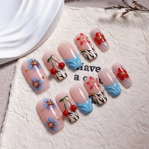 <span class=keywords><strong>Faux</strong></span> ongles à presser faits main, dégradé noir et rouge, griffes d'aigle gothiques, longs, forme stiletto, en gel acrylique multicouche - Product Image 4