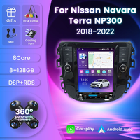 Estéreo Vertical Android Tesla para Navara Terra NP300 con CarPlay Inalámbrico, Auto DSP, GPS, SWC, Pantalla IPS, Unidad de Navegación con Cámara de Reversa