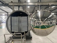 Huchuan industriële vriesdroogmachine voor voedselverwerking, grote capaciteit, SUS304 roestvrij staal, PLC-gestuurd, gasverwarming