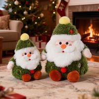 Boîte de rangement de Noël pour cadeaux, jouets en peluche, Père Noël, Bonhomme de neige, Arbre de Noël, Bonhomme en pain d'épices, animaux en peluche, peluches douces de Noël