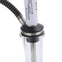 Dernière géométrie russe Techno narguilé en acier inoxydable style moderne Allemagne qualité shisha ensemble avec vase en verre midium huka