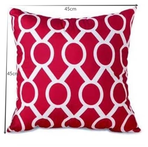 Home Decor <strong>Red</strong> White Moroccan Geometric Single Print Pillow case Polyester Throw Pillow <strong>Cover</strong> 18*18 Inch <strong>Cushion</strong> <strong>Cover</strong> - Product Image 2