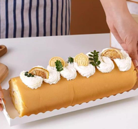 Boîte à emporter en papier jetable pour boulangerie avec fenêtre et poignée, boîte d'emballage alimentaire personnalisée pour gâteaux, pâtisseries et desserts
