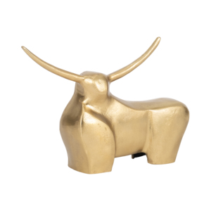Statuetta di Standing Bull, scultura moderna in metallo per decorazioni per la casa, soggiorno, mensola, ufficio, tavolino da caffè. - Product Image 2