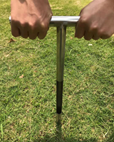 Sonda Muestreadora de Suelo de 20 Pulgadas Tipo T con Empuñadura de Acero Inoxidable para Análisis de Suelo, Cuidado de Plantas, Jardín, Césped y Granja