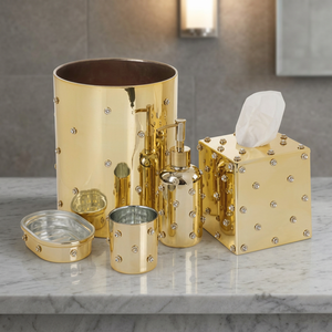 Chaman India Nova Jewelled Polish Eco-Friendly Metal Seven-Piece <b>Bathroom</b> <b>Accessory</b> <b>Set</b> - Product Image 3